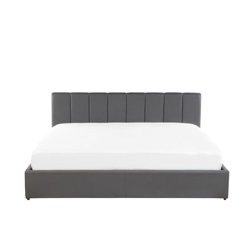 Dreux Upholstered Ottoman Storage Bed, European Grand King (180 x 200cm), Grey