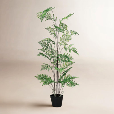Faux Fern Tree in Plastic Pot