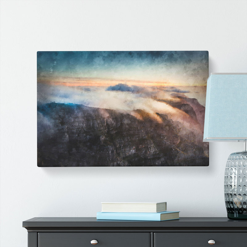 Cable Mountain South Africa Painting - Wrapped Canvas, 35cm H x 50cm W x 3cm D