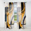 Rideau en velours moderne Glam Gold et Black Expression IV - obscurcissant - 1 panneau-107831617