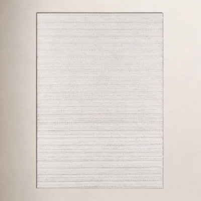 Kells Ivory Hand-Woven Geometric Jute Rug