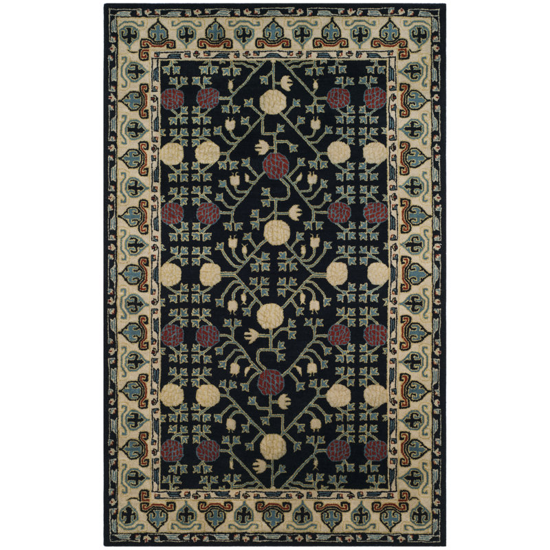 Wahcheechee Hand Tufted Wool Oriental Rug, Rectangle 6' x 9'