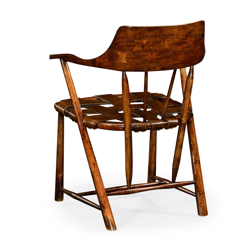 Casually Country Arm Chair, Tan, Medium Walnut