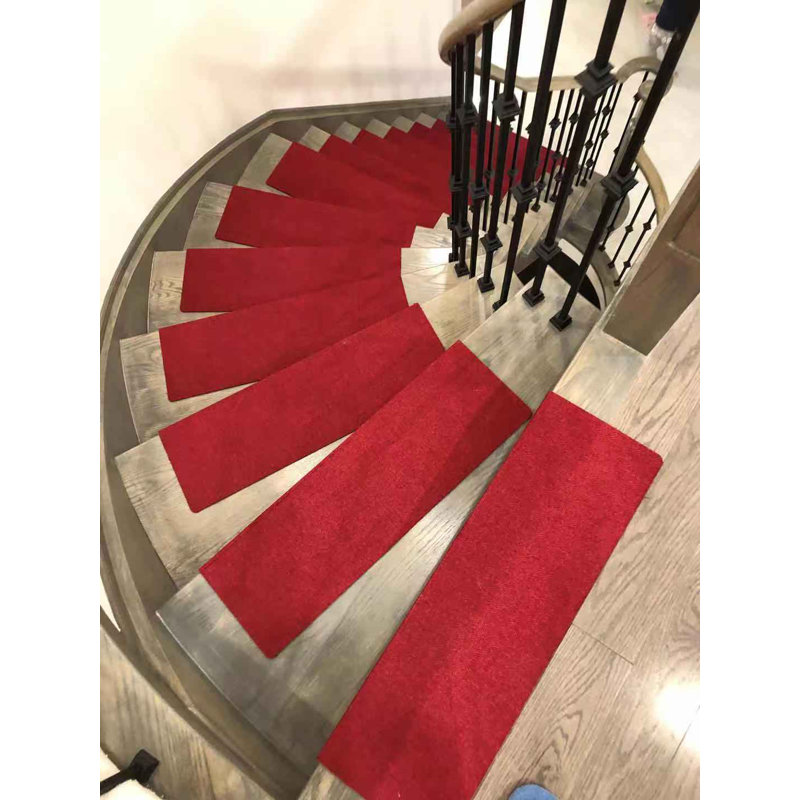 Tapis d'intérieur antidérapant antidérapant - ensemble de 15, Rouge