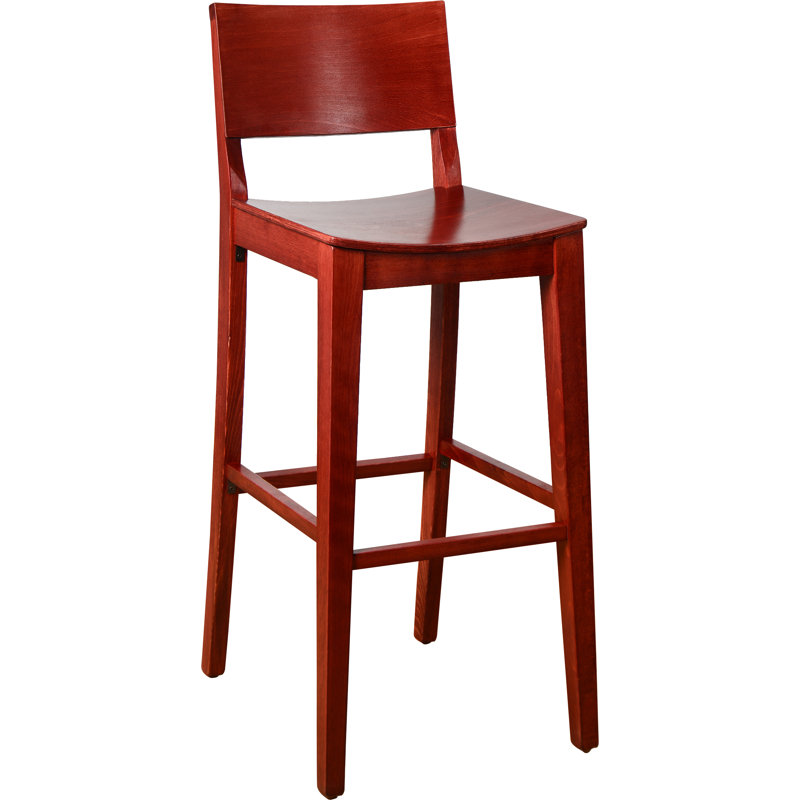 Tabouret 30 "en bois massif Ahreanna, Acajou