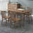 Modern Nut-Brown Rectangular Solid Wood Dining Table-686774527