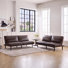 Canapé convertible moderne en similicuir de 71,66 po de largeur pour salon, appartement et chambre d'amis (ensemble de 2)