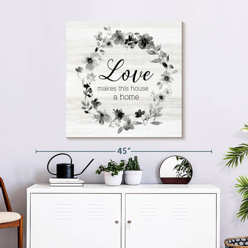 Plaque murale «Khylige Love Makes This House», H 30 po x l 30 po