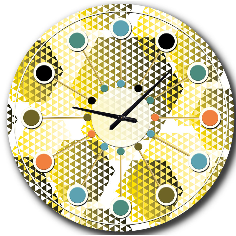 Horloge murale rétro Mid-Century, Moyen