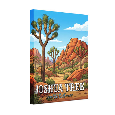 «Scenic & Cityscapes Joshua Tree Desert Landscape», cadre unique sur toile