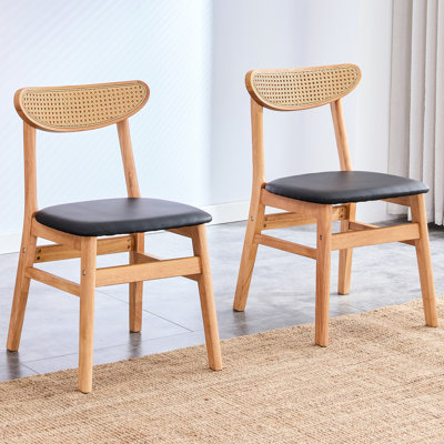 2 chaises de salle à manger Clarkshire Largeur, rembourrage en bois élégant