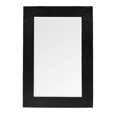Genuine Leather Accent Mirror