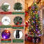 Sapin de Noël fin de 1,80 m (pas un sapin crayon) - Sapin artificiel mince avec lumières DEL multicolores, 957 extrémités de branches et embouts de protection pour les pieds
