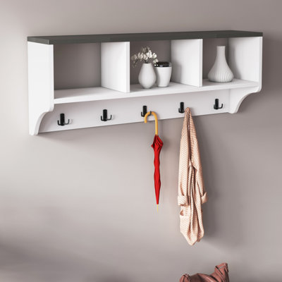 Portemanteaux mural blanc / anthracite Slatington