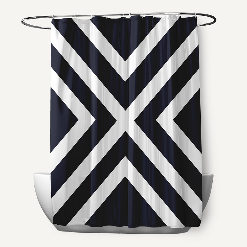 Rideau de douche Lumri, Bleu marine