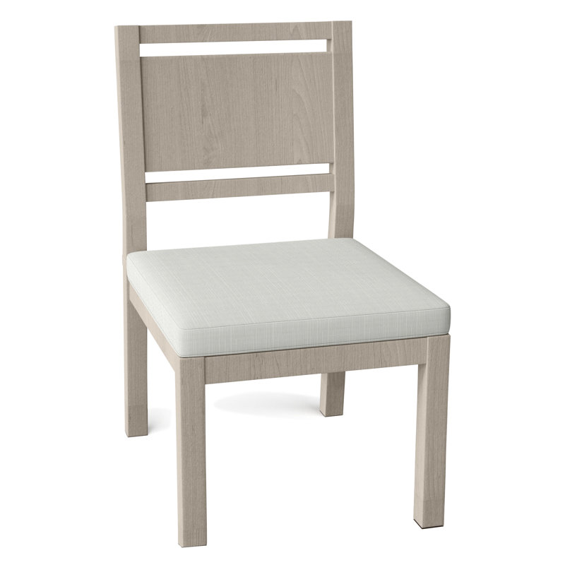 Chaise d'appoint en teck Avondale - Huître, Huître teck, Pas de soudure, Cabana à rayures minuit