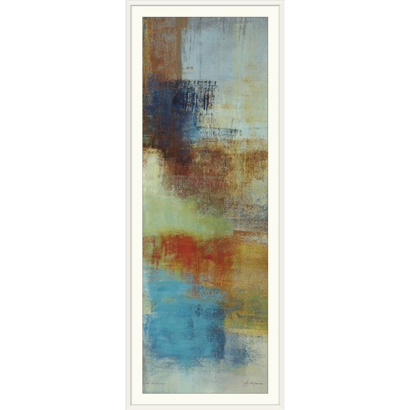 « ii » par simon addyman, reproduction d’art Color Abstract, H 44 po x l 20 po x P 1 po, Cadre blanc