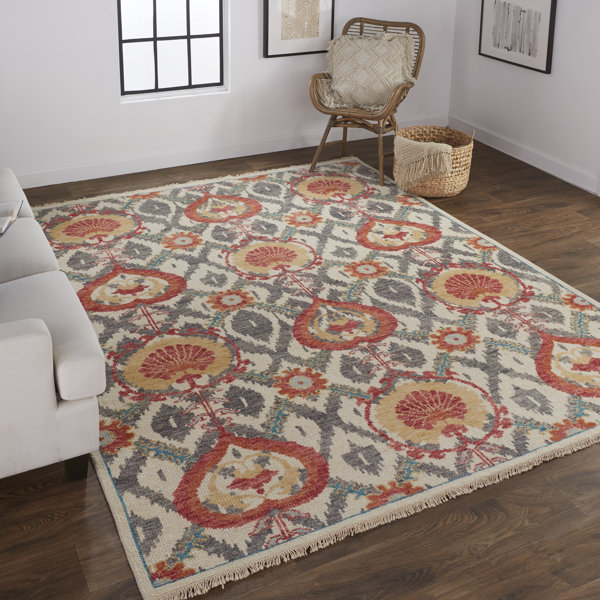 Bungalow Rose Beall Wool Area Rug | Wayfair