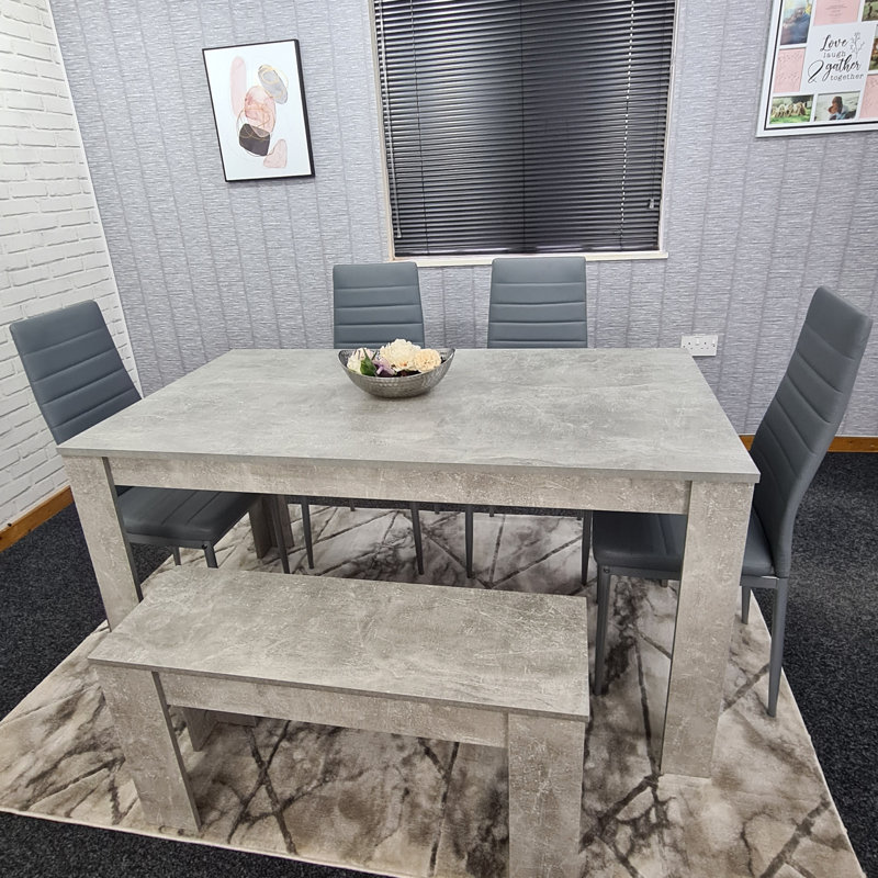 Genovevo 6 - Person Dining Set, 75cm H x 117cm W x 77cm D
