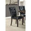 2 pièces, chaises de salle à manger en similicuir noir, style moderne et contemporain, dossier, coussin de siège et bouleau