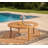 Dani Solid Wood Round Patio Table with Built-In Lazy Susan-1341570958