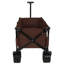 Utilitaire utilitaire de jardin pliable couleur chariot de camping pique-nique extérieur chariot de plage, brun