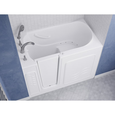 Captains Series 53"" x 30"" Fiberglass Bathtub with Faucet -  Therapeutic Tubs, WFB3053LWA