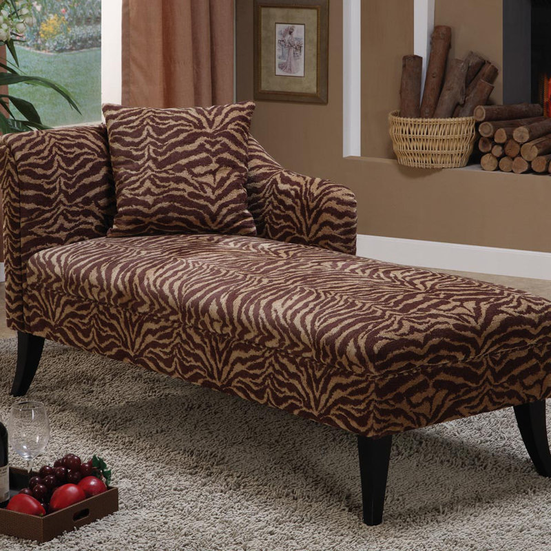 Chaise longue en chenille Patterson
