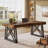 Industrial Computer Desk And Bookcase Set
