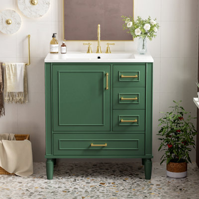 Meuble-lavabo 30 po avec lavabo en céramique