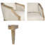 Chaise d'appoint classique en bois massif avec revêtement en polyester durable et design élégant pour une assise confortable