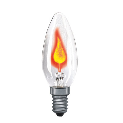 9,7cm Flackerkerzenlampe in Klar