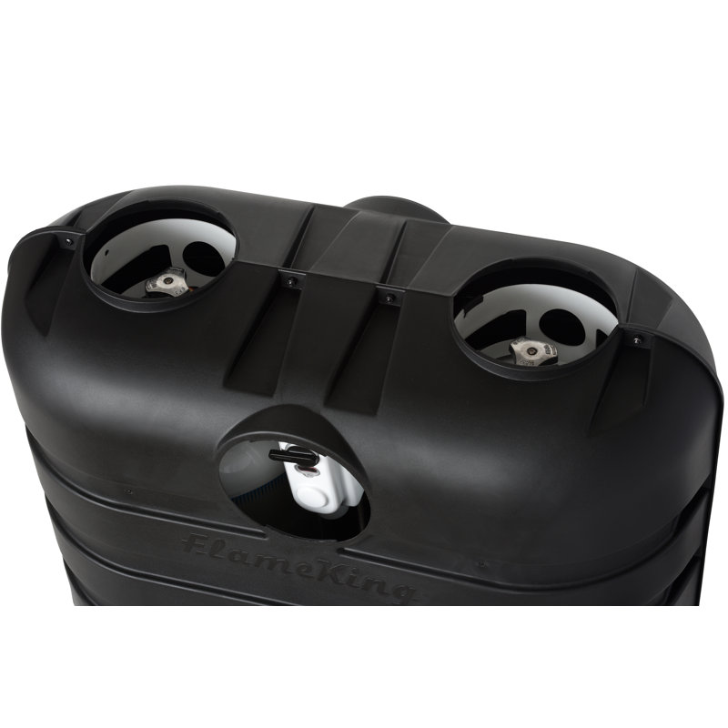 Flame King Dual 20LB Propane LP Tank Light Plastic Heavy Duty Cover for RV, Travel Trailer, Camper