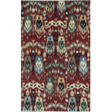 Ikat Area Rug in Red