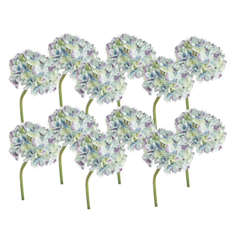 Ensemble de 12 hortensias 14 "Almost-Real 14", Bleu multicolore