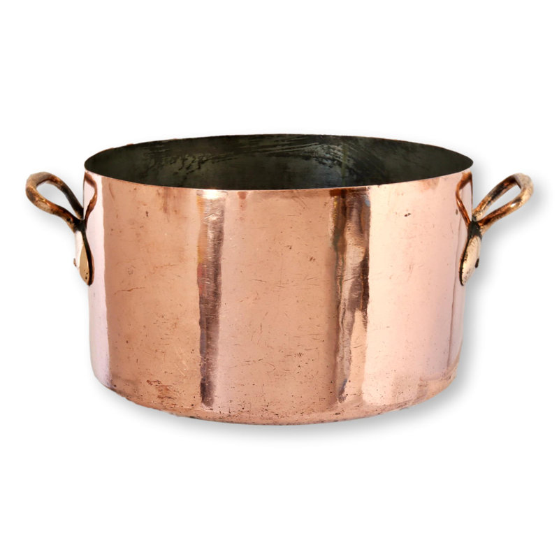 Large Antique Copper Boiling Pot