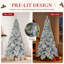 Arbre de Noël artificiel enneigé 6 pi avec 300 lumières DEL multicolores