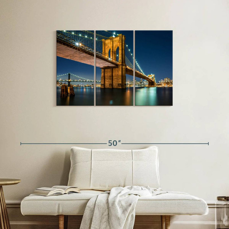 Lilie Brooklyn Bridge veilleuses, H 24 po x l 38 po