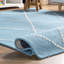 Tapis turquoise / blanc en laine Pariaman-1012910358