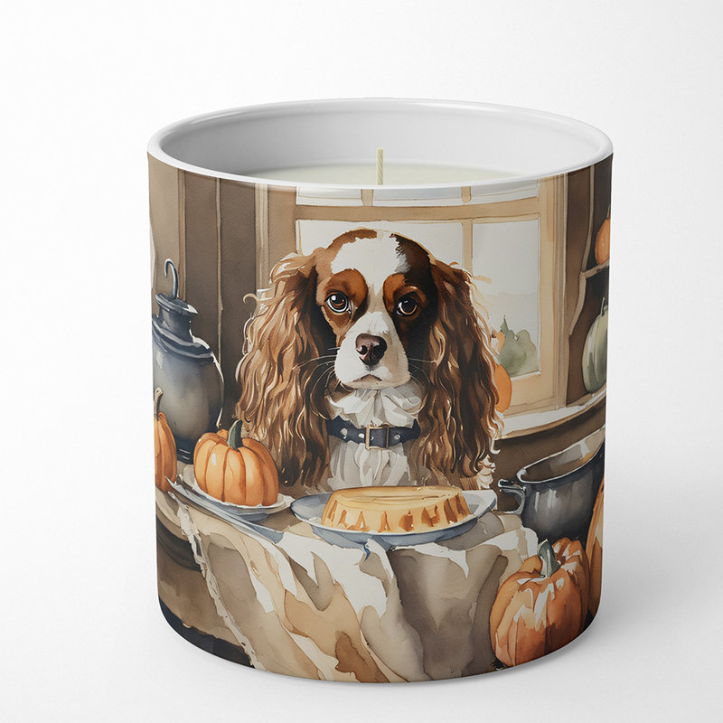 Bougie parfumée Pumpkin Pie avec support en céramique