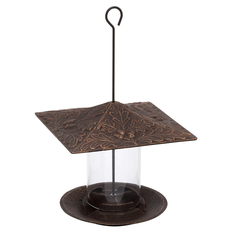 Oakleaf Tube Bird Feeder, Oil Rubbed Bronze