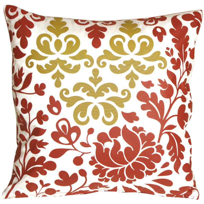Coussin Bohemian, Rouge / blanc / ocre