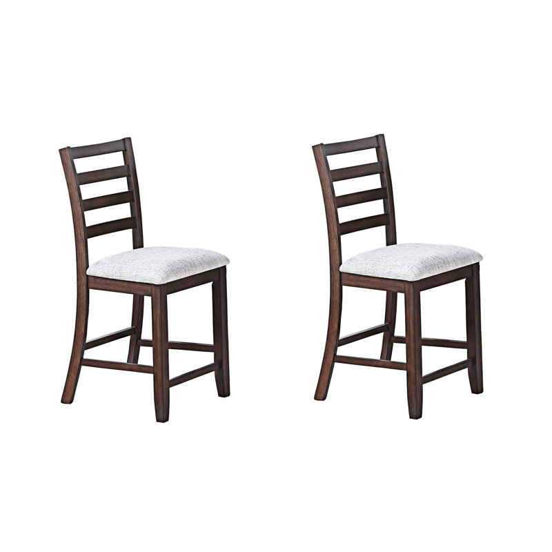 Chaises de salle à manger rembourrées à hauteur de comptoir (ensemble de 2)