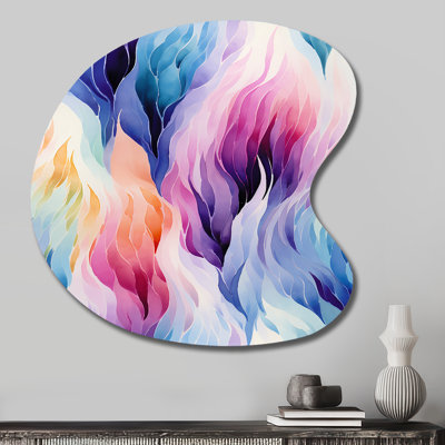Corraine - Abstract Unique Shape Metal Print, Modern Asymmetrical Metal Wall Art
