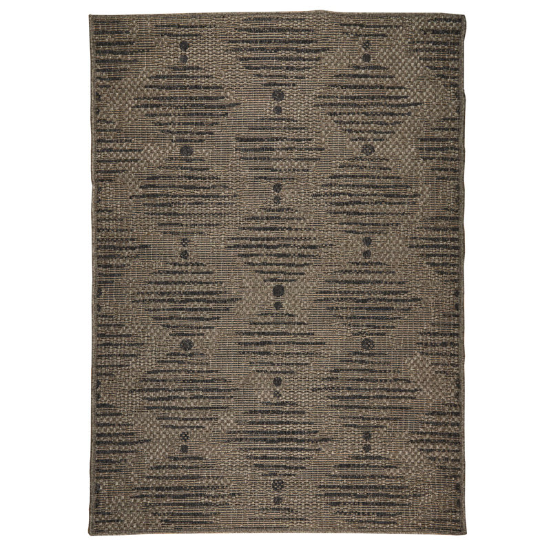 Static Diamond Power Loomed Indoor/Outdoor Rug, Rectangle 8'10" x 11'10"