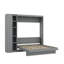 Lit escamotable double pleine grandeur avec tablettes, garde-robe et éclairage DEL-885506475-885506516
