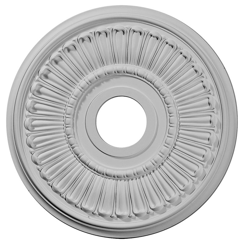 Endurathane Melonie Ceiling Medallion, 16"OD x 3 5/8"ID x 3/4"P (Fits Canopies up to 6 3/8"), Factory Primed, Primed White