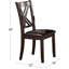 Ensemble de salle à manger 7 pièces 6 chaises d'appoint 6 chaises d'appoint à finition espresso propre