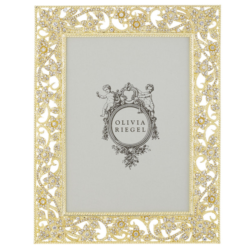 Flora Metal Picture Frame, 5" x 7", Gold