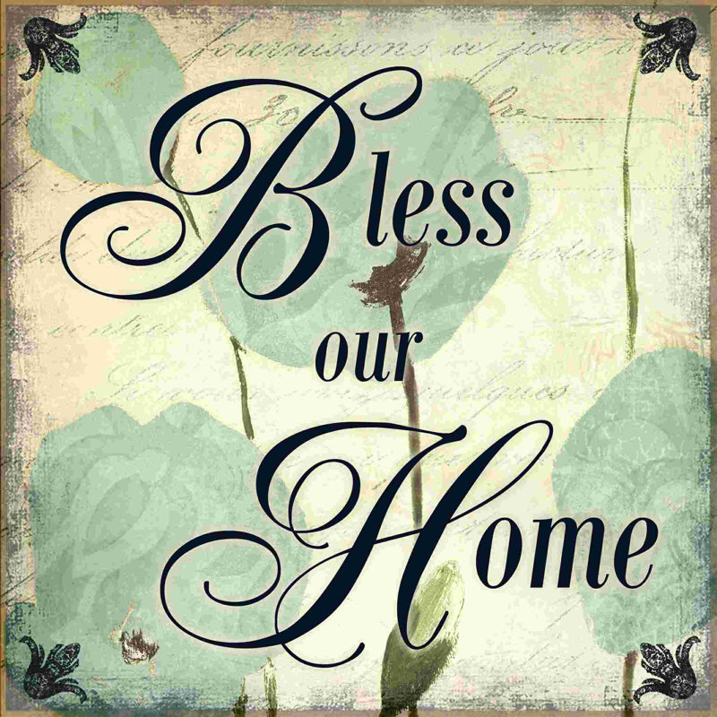 " Bless Home Center ", 20" H x 20" W